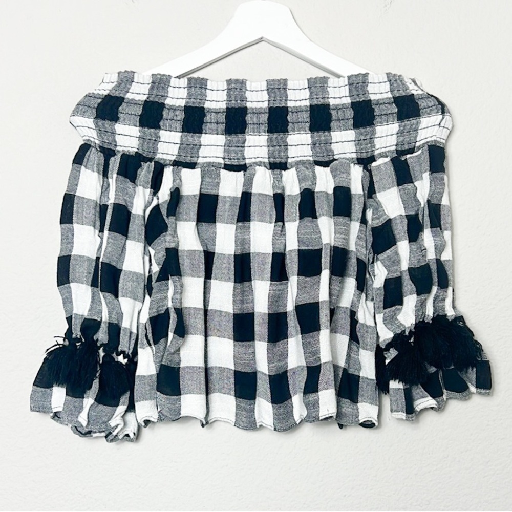 MISA Los Angeles Gingham Long Sleeve Top - Picture 3 of 7